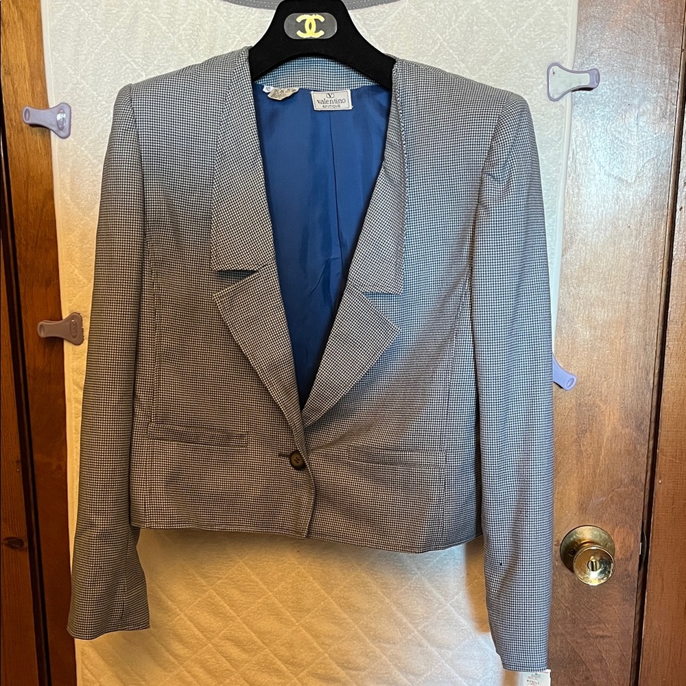 Valentino Rare Vintage Blue and White Jacket